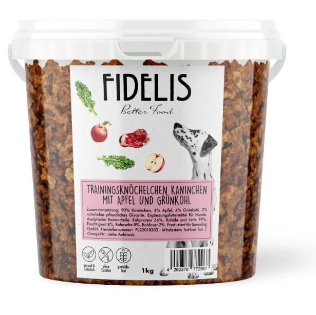 Fidelis / Sanadog Trainingsknöchelchen Kaninchen mit Apfel und Grünkohl