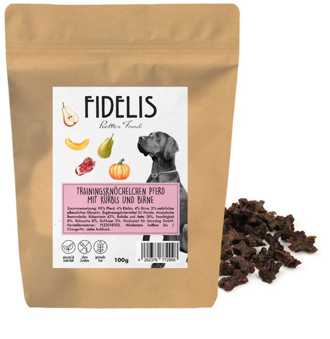 Fidelis / Sanadog Trainingsknöchelchen Pferd mit Kürbis und Birne