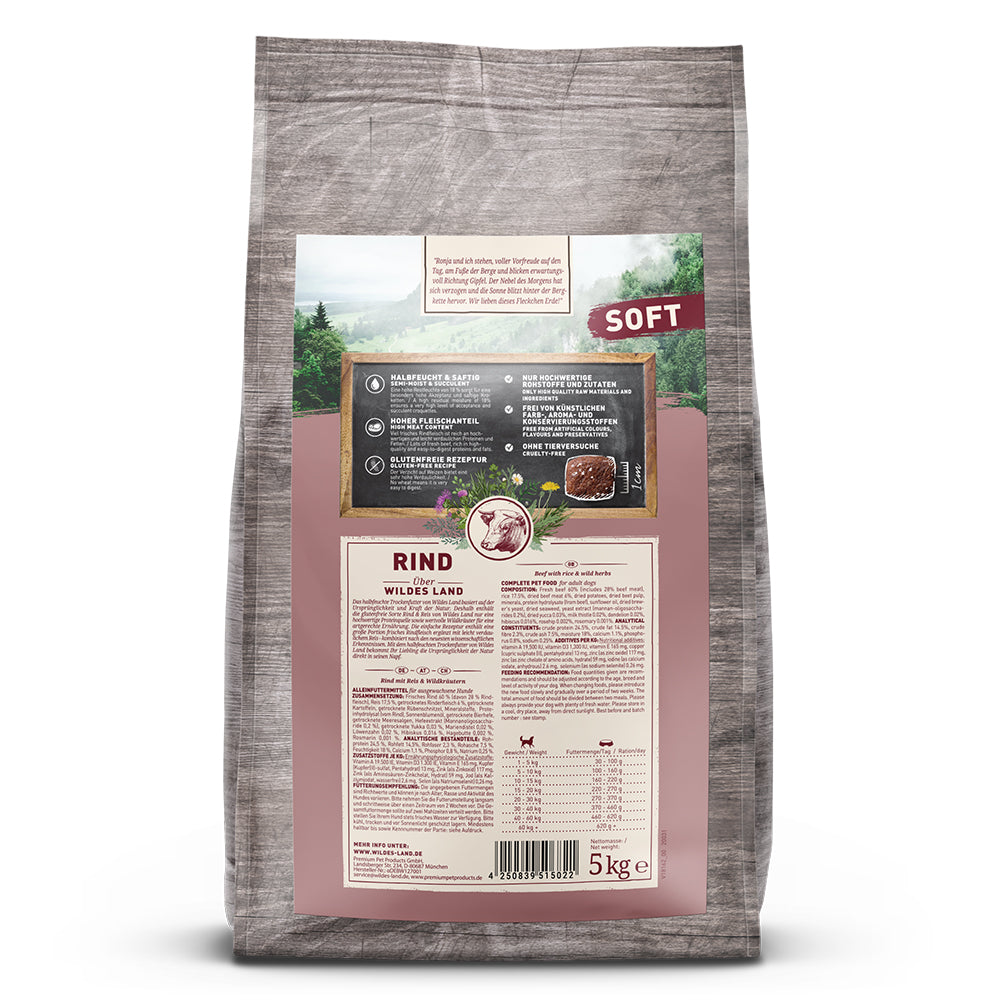 Wildes Land Soft Rind mit Reis und Wildkräutern